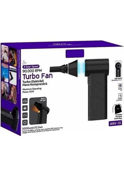 Ahv-15 Şarjlı Mini Turbo Elektrikli Hava Kompresörü modelleri