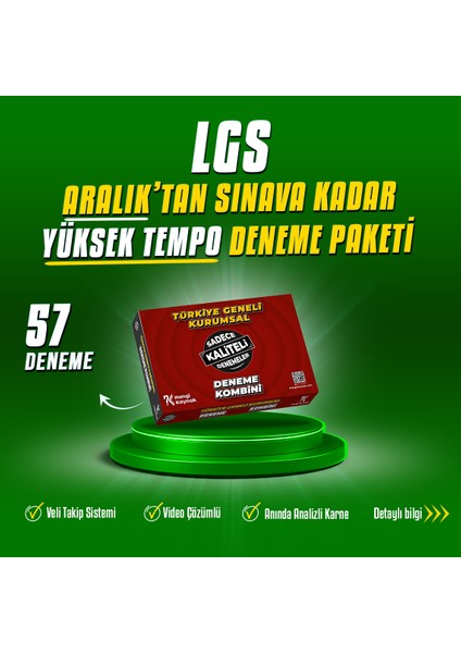 2026 Lgs Aralık'tan Sınava Kadar Yüksek Tempo Deneme Paketi