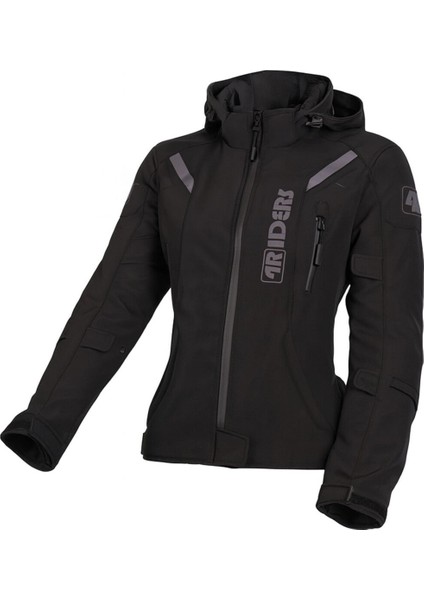 Alice Pro Korumalı Softshell Kadın Motosiklet Montu Siyah