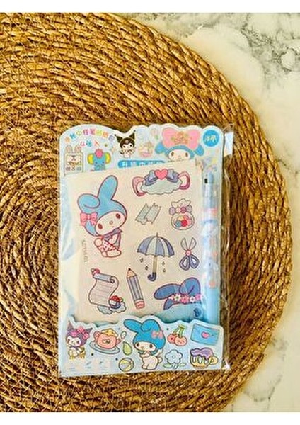 1ADET Sanrio Kawaii Figürlü Sticker Kalem Sapatula Seti My Melodi Kuromi Renk Seçenekli Set fiyatları