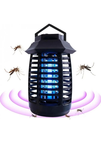 Tutma ve Asma Saplı Ledli Sinek Makinası 2W Sinek Öldürücü Uv Mor Işıklı Aparat