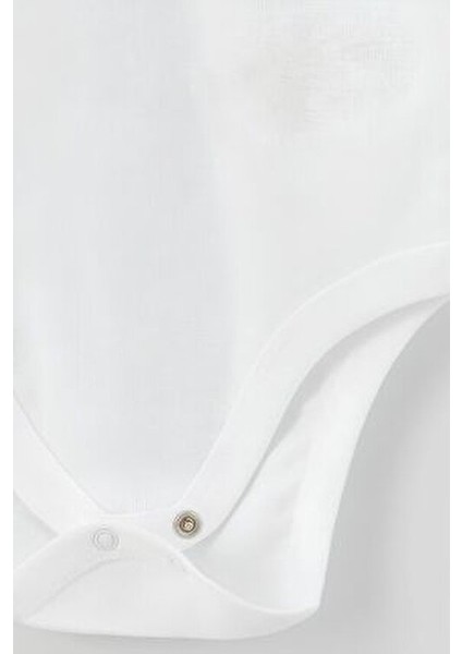 Organik %100 Pamuk Amcamla Bekleriz Baskılı Bebek Body Çıtçıtlı Badi Zıbın Tulum 5881-AMCA fırsatları