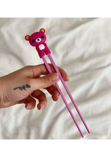 Renkli Chopstick ve Chopstick Öğrenme Aparatı Pembe modelleri