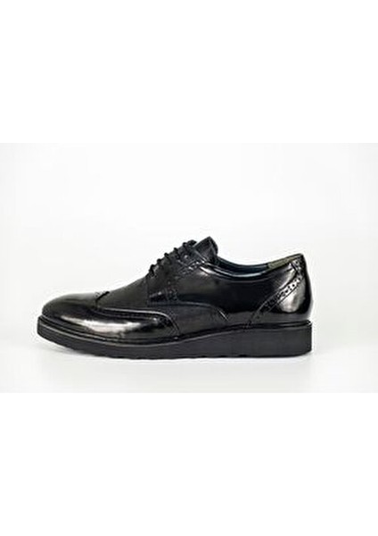 4297 Erkek Siyah Rugan Ortopedik Deri Yumuşak Taban Ayakkabı fırsatları