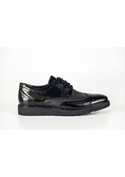 4297 Erkek Siyah Rugan Ortopedik Deri Yumuşak Taban Ayakkabı indirimleri