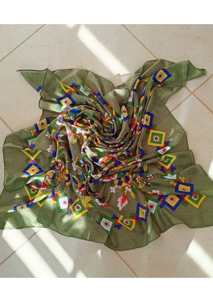 Yörük Çengelköy Otantik Yazma Eşarp Fular Düz Sade