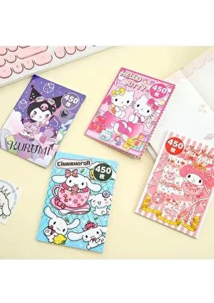 Sanrio Kuromi Karakter Sticker Defter Seti 1 Adet (450) Adet