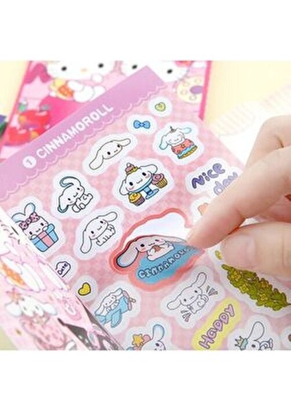 Sanrio Kuromi Karakter Sticker Defter Seti 1 Adet (450) Adet fiyatları