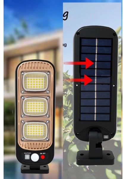 Sensörlü Güneş Enerjisi Ile Şarj Olabilen Duvara Monte Solar Aydınlatma GL-84069