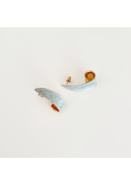 Snail Çelik Küpe Gri