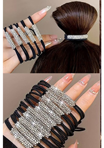 Kadın 3'lü Zirkon Taşlı Lastik Toka Seti fiyatları