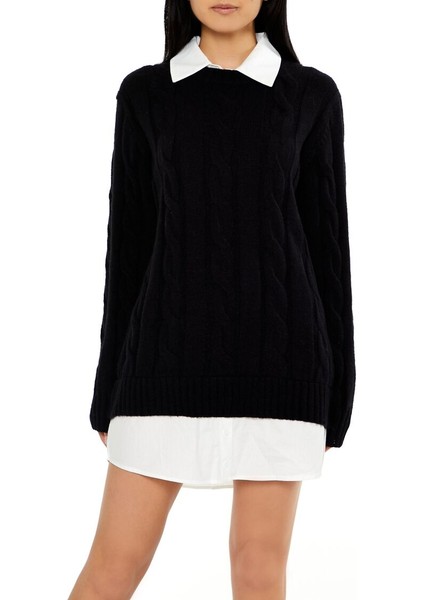 Kombin Kazak Gömlek Elbise