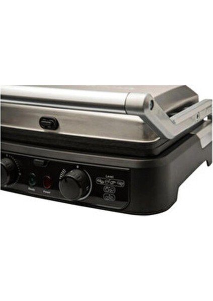 Paslanmaz Çelik Izgara ve Tost Makinesi - Çıkarılabilir Plaka - Zamanlayıcılı 2000W fiyatları