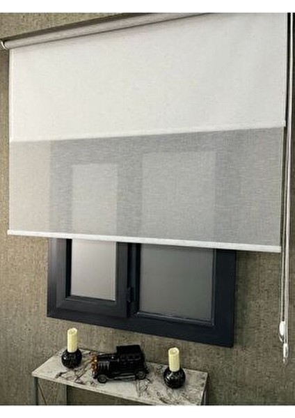 VP1075 Çift Mekanizmalı Tül ve Stor Perde Gri Renk fiyatları