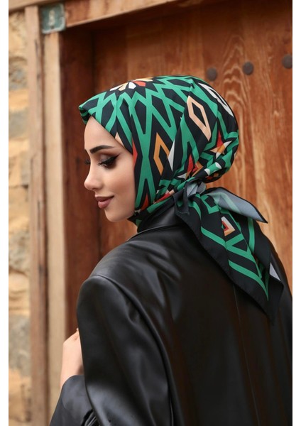 Perge Desenli Eşarp Zümrüt