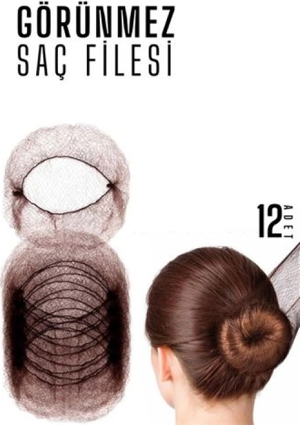 Kahve Saç Filesi Görünmez 12 Adet