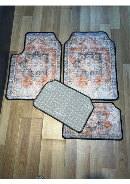 Şık ve Otantik Halı Desenli Araba Paspası – 4’lü Set modelleri