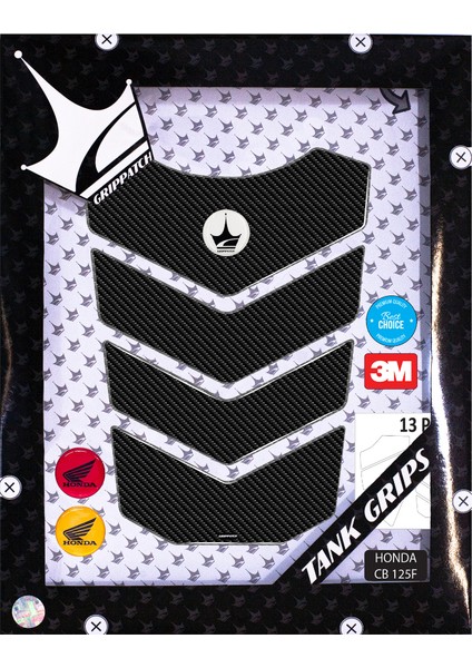 Honda CB-125-F Ile Uyumlu Kaydırmaz 6d Karbon 13 Parça Tank Pad Seti fırsatları