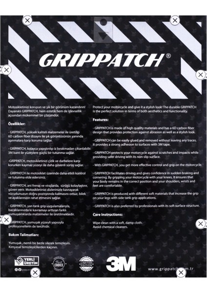 Honda CB-125-F Ile Uyumlu Kaydırmaz 6d Karbon 13 Parça Tank Pad Seti