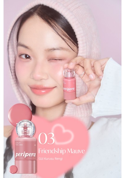 Ince Yapılı, Ciltle Bütünleşen, Pigmentli Likit Allık Perıpera Syrupy Tok Cheek (03FRIENDSHIPMAUVE) fiyatları