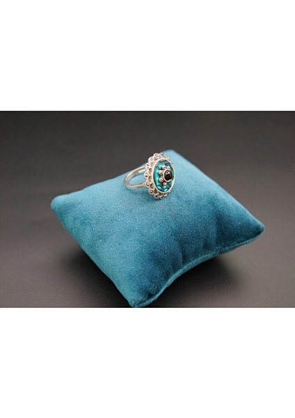 925 Ayar Gümüş Kadın Yuvarlak Zümrüt Yüzük SY0003 fiyatları