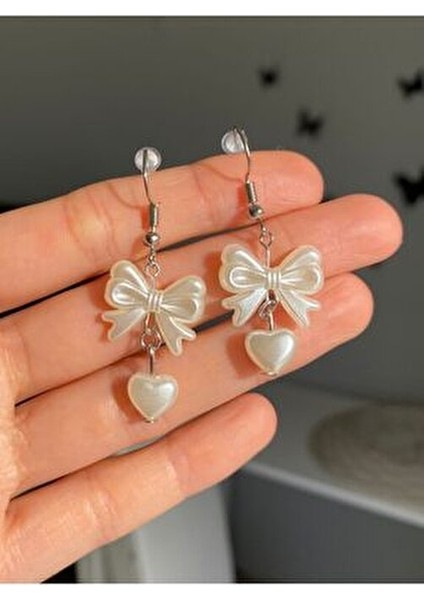 Coquette Aesthetic Incili Fiyonk Küpe fiyatları