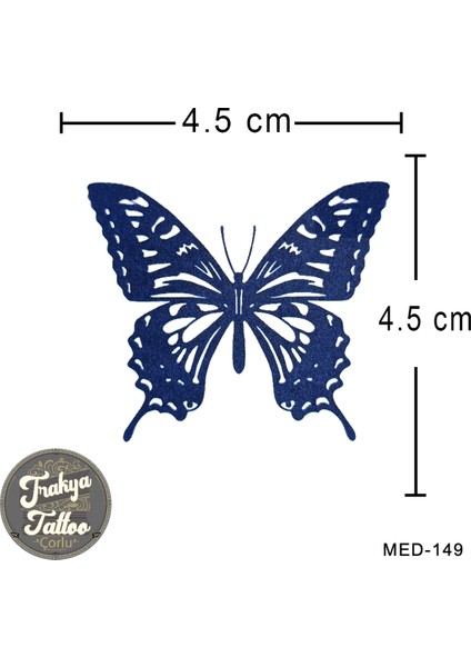 Yarı Kalıcı Dövme Geçici Kelebek Dövmesi MED-149
