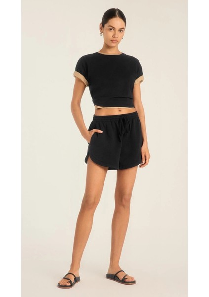 Bağcıklı Yırtmaç Detaylı Eşofman Şort fiyatları