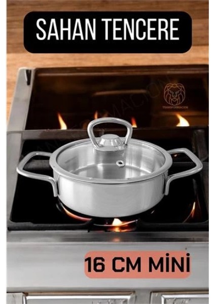 Kapaklı Sahan Tencere 16 cm Mini Paslanmaz Çelik fiyatları