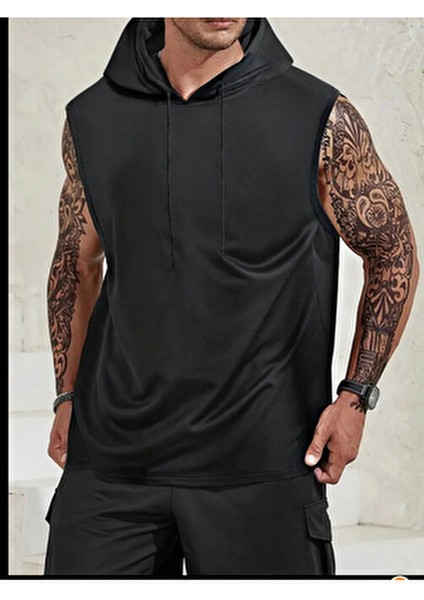 Oversize T-Şhirt Sıfır Kolsuz Spor