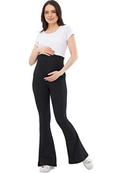 MYRA8120 Toparlayıcı Ince Dalgıç Ispanyol Paça Beli Ayarlanabilir Hamile Tayt fiyatları