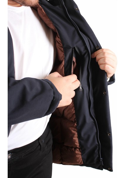 Mocgrande Erkek Büyük Beden Kapüşonlu Mont Lujo 2504 Lacıvert fiyatları