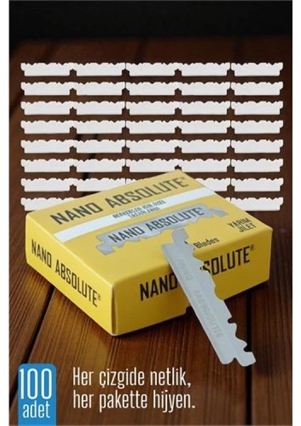 Modacar 100 Lü Berber Ustura Jileti - Yarım Jilet- Berber Jileti Nano Absolute