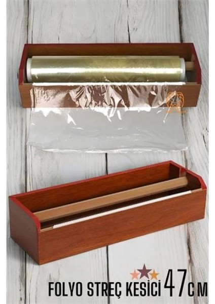 Modacar Streç Film Kesici Ahşap Streçlik Folyo ve Streç Film Kesici 47 cm