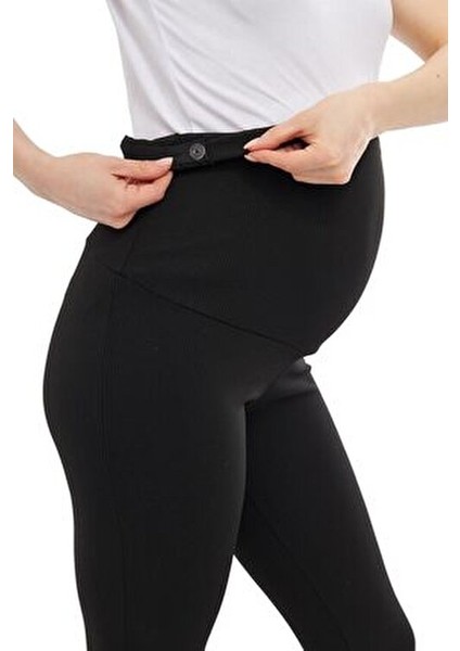 MYRA8230 Toparlayıcı Fitilli Mevsimlik Ispanyol Paça Beli Ayarlanabilir Hamile Tayt indirimleri