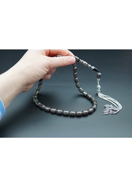 12'li Kapsül Kesim Çeşmi Işleme Oltu Taşı Tesbih ST000145 fırsatları