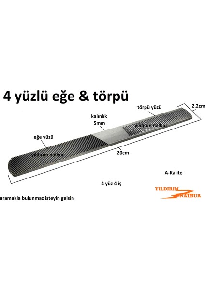 Eğe Törpü 4 Yüzlü Metal Eğe Ahşap Törpü Çift Yönlü fiyatları