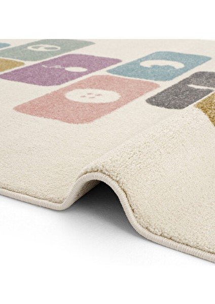 Cool Kids 25 Pastel Çocuk Odası Halısı Hav Toz Vermez Yumuşak Dokulu Bebek Odası Halısı indirimleri