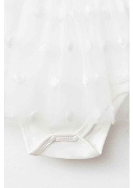 Gül Nakışlı Tüllü Çıtçıtlı Zıbın Elbise (%100 Pamuk) fiyatları