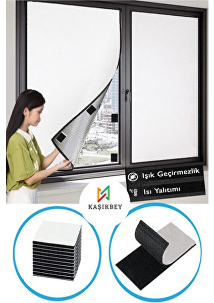 Güneşlik Düz Gümüş Gri Işık Isı Geçirmez Güneşlik Perde Karartma Güneş Perdesi