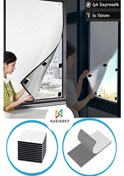 Güneşlik Düz Gümüş Gri Işık Isı Geçirmez Güneşlik Perde Karartma Güneş Perdesi