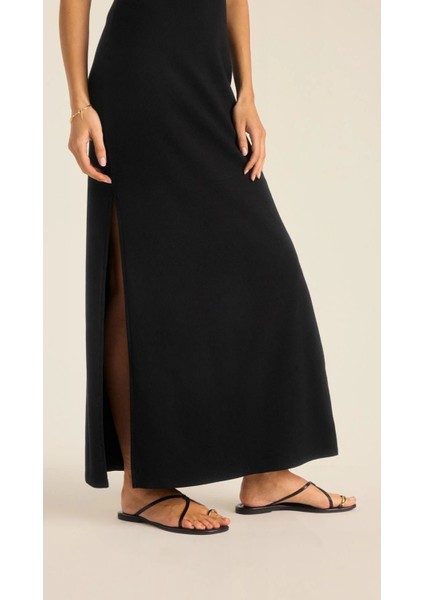 Yırtmaçlı Halter Yaka Atlet Kesim Ribana Elbise indirimleri