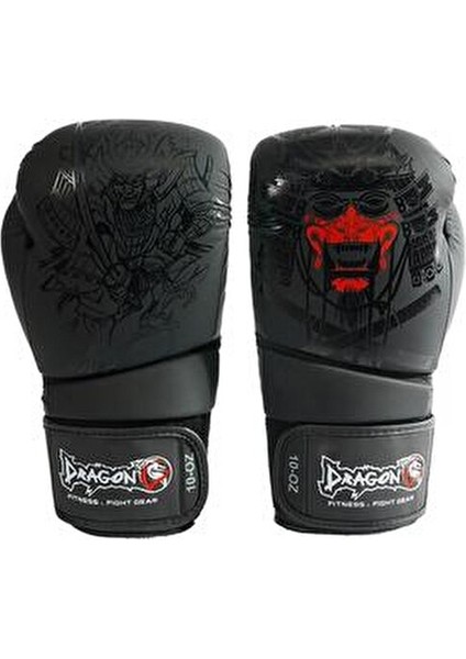 Yakuza Kick Boks Eldiveni Boks Eldiveni Siyah Renk Cırtlı Model Angerfist