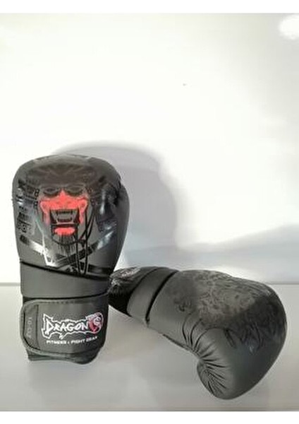 Yakuza Kick Boks Eldiveni Boks Eldiveni Siyah Renk Cırtlı Model Angerfist