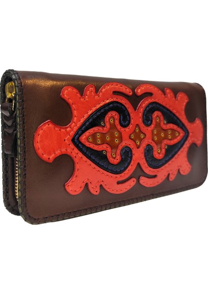 El Yapımı (HANDMADE) Çok Bölmeli Hakiki Deri Kadın Cüzdan Isfahan 40020 modelleri