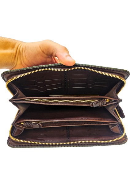 El Yapımı (HANDMADE) Çok Bölmeli Hakiki Deri Kadın Cüzdan Isfahan 40020 indirimleri