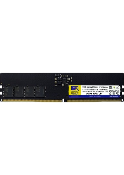 32 GB Ddr5 4800MHZ Twınmos CL40 Dt TMD532GB4800U40