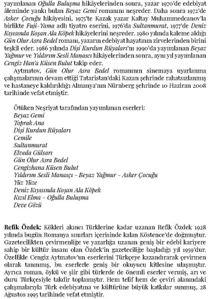 Cemile - Özel Baskı - Cengiz Aytmatov - Ötüken Neşriyat fırsatları