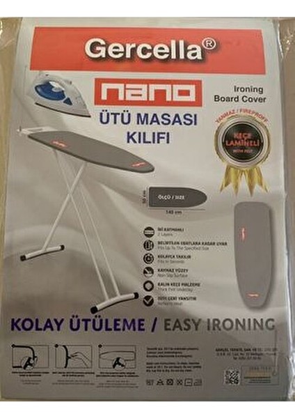 Extra Lüx Keçeli Nano Gri Ütü Masası Kılıfı Örtüsü-Bezi (Ütü Masası &aksesuarları, Ev Gereçleri) modelleri