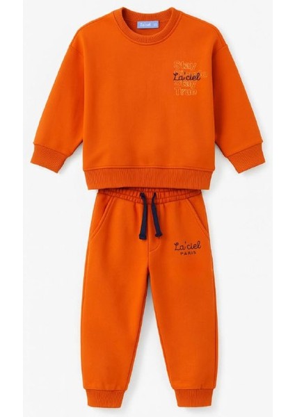 La’ciel Paris Sloganlı Nakışlı Turuncu Takım fırsatları